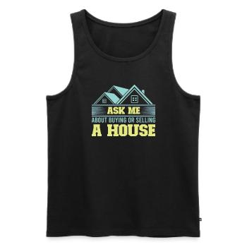 Real Estate Agent Realtor Home Closing Investor - Men's Premium Organic Tank Top - black - Front - AI Model Male 178 light (178cm)
