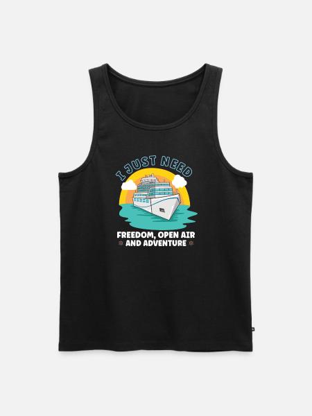Boating Boat Captain Cruise Ship - Men's Premium Organic Tank Top - black