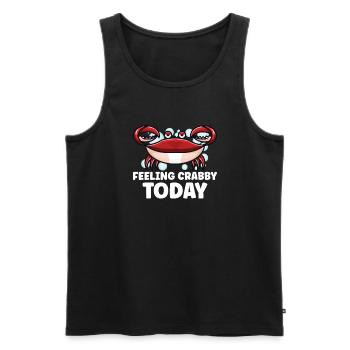 Krabbenkrabbenkrabbenflüsterer Krabbenjagdfischer - Männer Premium Bio Tank Top - Schwarz - Vorne - AI Model Male 178 light (178cm)