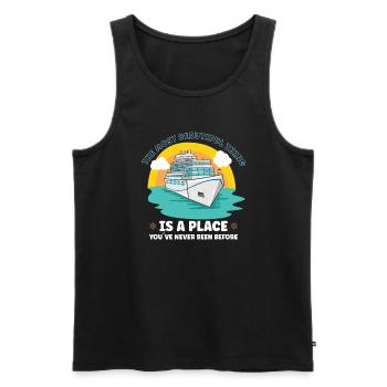 Boating Boat Captain Cruise Ship - Men's Premium Organic Tank Top - black - Front - Michal (187cm)