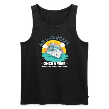 Boating Boat Captain Cruise Ship - Men's Premium Organic Tank Top - black - Front - Michal (187cm)
