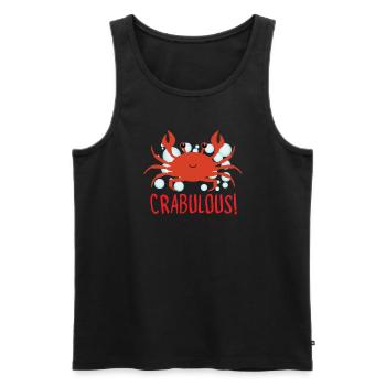 Crab Crab Shrimp Whisperer Crab Hunting Fisherman - Men's Premium Organic Tank Top - black - Front - Michal (187cm)