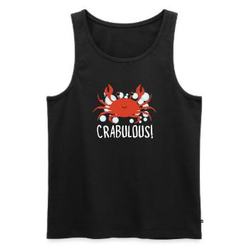 Crab Crab Shrimp Whisperer Crab Hunting Fisherman - Men's Premium Organic Tank Top - black - Front - Michal (187cm)