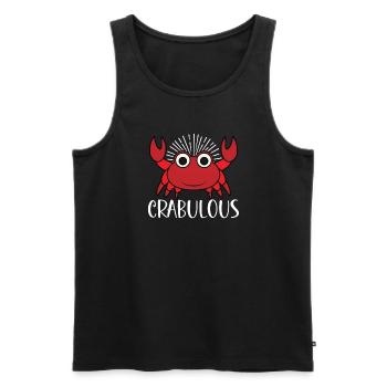 Krabbenkrabbenkrabbenflüsterer Krabbenjagdfischer - Männer Premium Bio Tank Top - Schwarz - Vorne - AI Model Male 178 light (178cm)