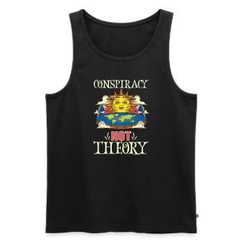 Flat Earth Theory Flat Earth Army Earth - Männer Premium Bio Tank Top - Schwarz - Vorne - AI Model Male 178 light (178cm)