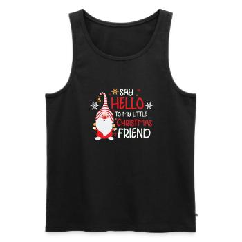 Jardin de Noël Gnomes Gnome Lover Drôle Gnome - Débardeur bio Premium Homme - noir - Devant - Michal (187cm)