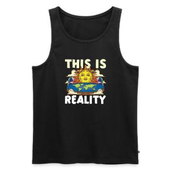 Flat Earth Theory Flat Earth Army Earth - Männer Premium Bio Tank Top - Schwarz - Vorne - AI Model Male 178 light (178cm)