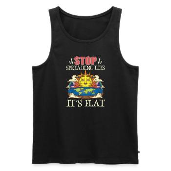 Flat Earth Theory Flat Earth Army Earth - Männer Premium Bio Tank Top - Schwarz - Vorne - AI Model Male 178 light (178cm)
