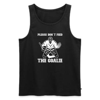 Ice Hockey Player Funny Ice Hockey Team Goalkeeper - Men's Premium Organic Tank Top - black - Front - Michal (187cm)