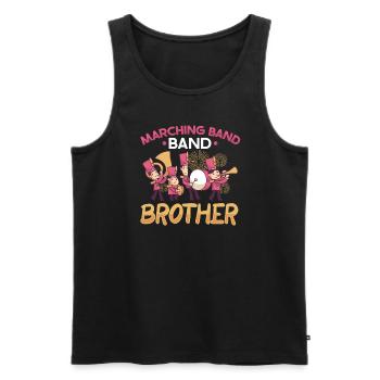 Marching Band Clarinetist School Rehearsal Music - Men's Premium Organic Tank Top - black - Front - AI Model Male 178 light (178cm)