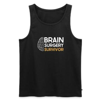 Brain Surgery Joke Brain Surgery Awareness Gift - Men's Premium Organic Tank Top - black - Front - AI Model Male 178 light (178cm)