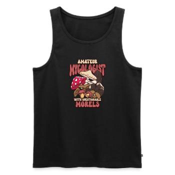 Morels Mushroom Picker Mushroom Farmer Mushroom - Débardeur bio Premium Homme - noir - Devant - Michal (187cm)