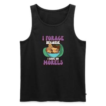 Morels Mushroom Picker Mushroom Farmer Mushroom - Débardeur bio Premium Homme - noir - Devant - Michal (187cm)