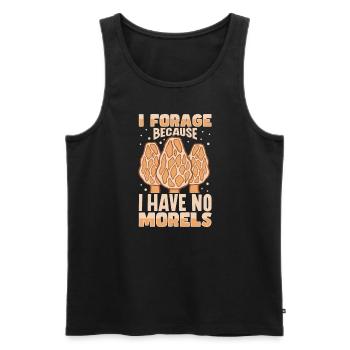 Morels Mushroom Picker Mushroom Farmer Mushroom - Débardeur bio Premium Homme - noir - Devant - Michal (187cm)