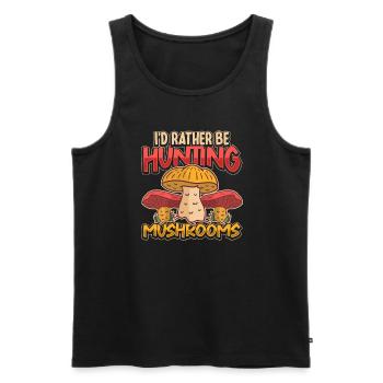 Morels Mushroom Picker Mushroom Farmer Mushroom - Men's Premium Organic Tank Top - black - Front - AI Model Male 178 light (178cm)
