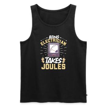 Electrician Electrical Engineer Lineman Electrical - Männer Premium Bio Tank Top - Schwarz - Vorne - AI Model Male 178 light (178cm)