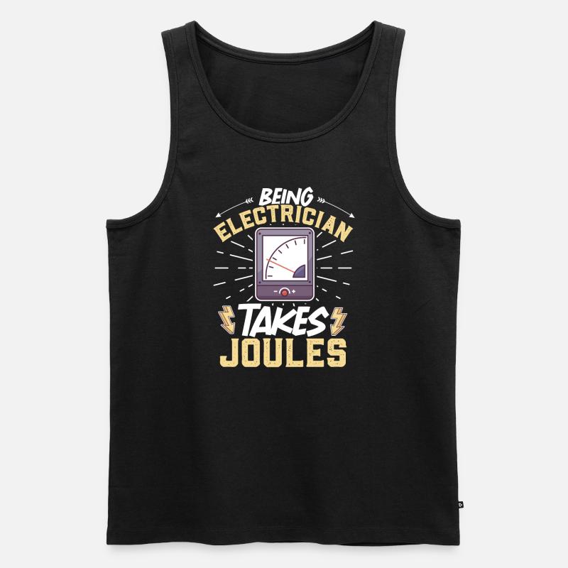 Electrician Electrical Engineer Lineman Electrical - Männer Premium Bio Tank Top - Schwarz