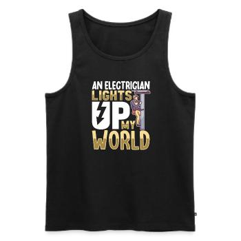 Electrician Electrical Engineer Lineman Electrical - Männer Premium Bio Tank Top - Schwarz - Vorne - Michal (187cm)