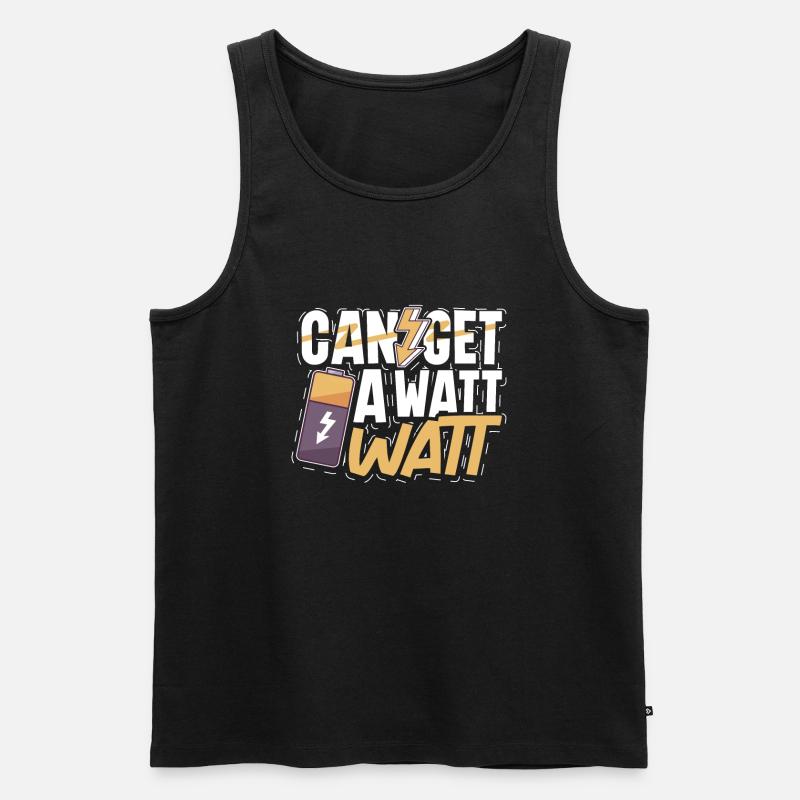 Electrician Electrical Engineer Lineman Electrical - Männer Premium Bio Tank Top - Schwarz