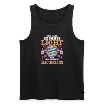 Electrician Electrical Engineer Lineman Electrical - Männer Premium Bio Tank Top - Schwarz - Vorne - Michal (187cm)