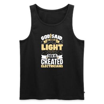 Electrician Electrical Engineer Lineman Electrical - Männer Premium Bio Tank Top - Schwarz - Vorne - Michal (187cm)