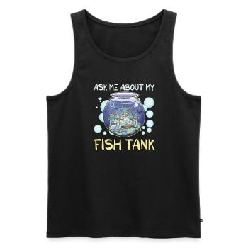 Aquaristik Aquarium Keeper Fishkeeper Salzwasser - Männer Premium Bio Tank Top - Schwarz - Vorne - Michal (187cm)