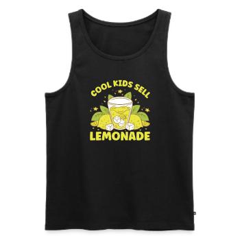 Lemonade Rack Lemon Juice Homemade - Men's Premium Organic Tank Top - black - Front - AI Model Male 178 light (178cm)