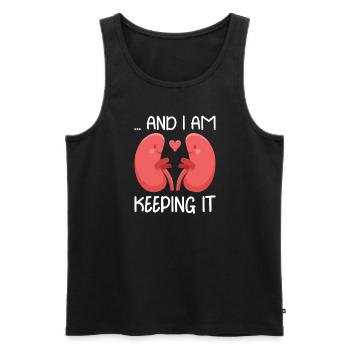 Kidney Transplant Kidney Donor Kidney Disease - Men's Premium Organic Tank Top - black - Front - AI Model Male 178 light (178cm)