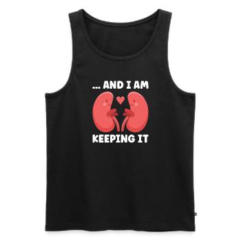 Kidney Transplant Kidney Donor Kidney Disease - Men's Premium Organic Tank Top - black - Front - AI Model Male 178 light (178cm)