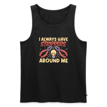 Electrician Electrical Engineer Lineman Electrical - Männer Premium Bio Tank Top - Schwarz - Vorne - Michal (187cm)