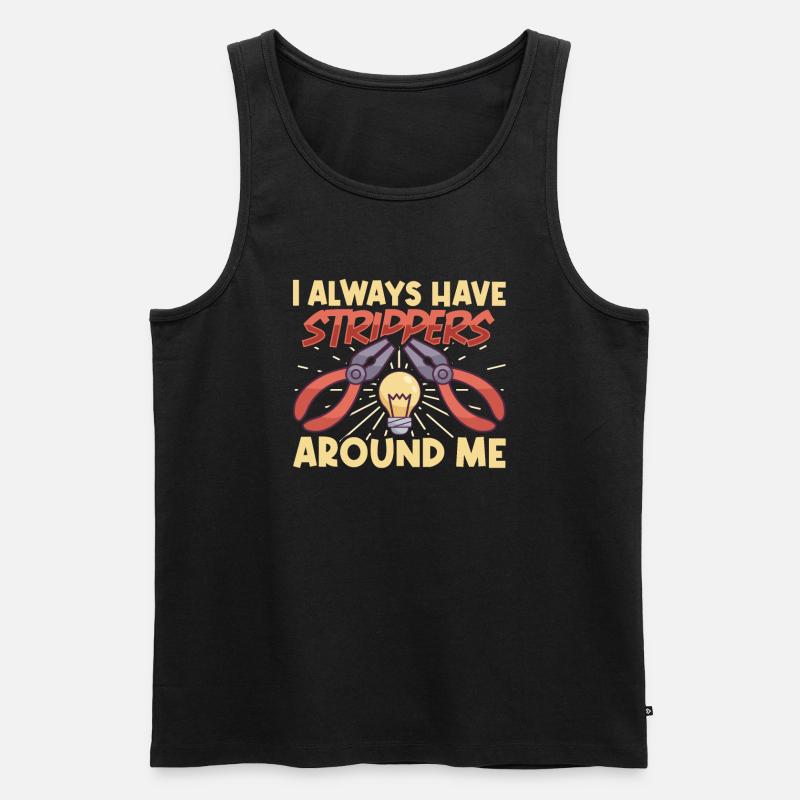 Electrician Electrical Engineer Lineman Electrical - Männer Premium Bio Tank Top - Schwarz
