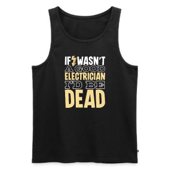 Electrician Electrical Engineer Lineman Electrical - Männer Premium Bio Tank Top - Schwarz - Vorne - Michal (187cm)