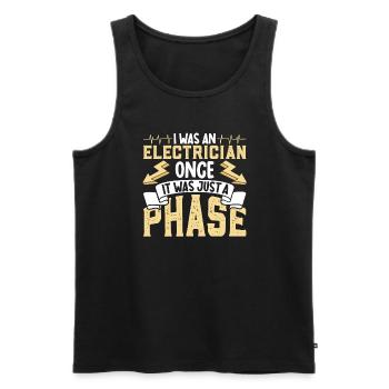 Electrician Electrical Engineer Lineman Electrical - Männer Premium Bio Tank Top - Schwarz - Vorne - Michal (187cm)