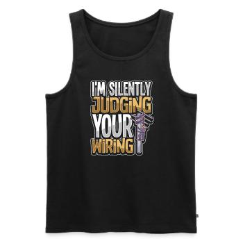 Electrician Electrical Engineer Lineman Electrical - Männer Premium Bio Tank Top - Schwarz - Vorne - Michal (187cm)