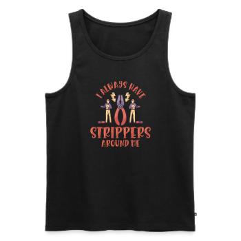 Electrician Electrical Engineer Lineman Electrical - Männer Premium Bio Tank Top - Schwarz - Vorne - Michal (187cm)