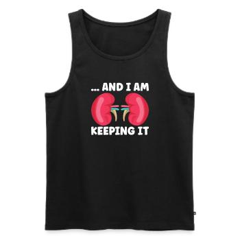 Kidney Transplant Kidney Donor Kidney Disease - Men's Premium Organic Tank Top - black - Front - AI Model Male 178 light (178cm)
