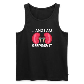 Kidney Transplant Kidney Donor Kidney Disease - Men's Premium Organic Tank Top - black - Front - AI Model Male 178 light (178cm)