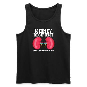 Kidney Transplant Kidney Donor Kidney Disease - Men's Premium Organic Tank Top - black - Front - AI Model Male 178 light (178cm)