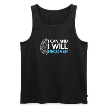 Stroke Survivor Stroke Awareness - Men's Premium Organic Tank Top - black - Front - AI Model Male 178 light (178cm)