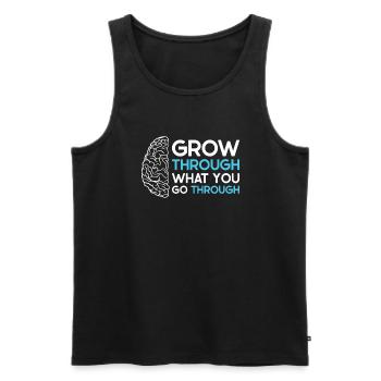 Stroke Survivor Stroke Awareness - Men's Premium Organic Tank Top - black - Front - Michal (187cm)