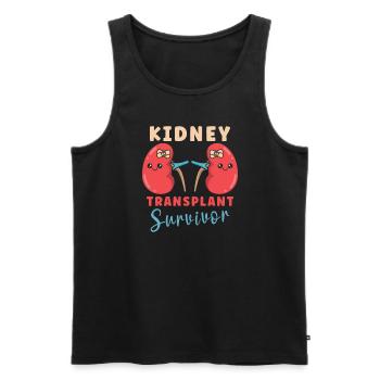Kidney Transplant Kidney Donor Kidney Disease - Men's Premium Organic Tank Top - black - Front - AI Model Male 178 light (178cm)