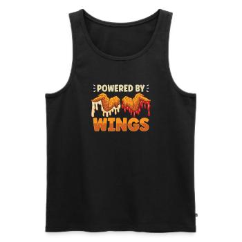 Chicken Wings Wing Hot Cooked Chicken Fast Food - Männer Premium Bio Tank Top - Schwarz - Vorne - AI Model Male 178 light (178cm)