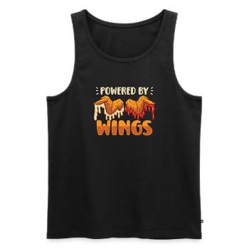 Chicken Wings Wing Hot Cooked Chicken Fast Food - Männer Premium Bio Tank Top - Schwarz - Vorne - AI Model Male 178 light (178cm)