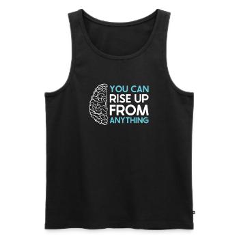 Stroke Survivor Stroke Awareness - Men's Premium Organic Tank Top - black - Front - AI Model Male 178 light (178cm)