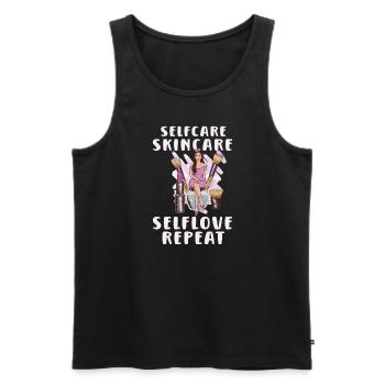 Beautician Esthetician Make Up Beauty-care Salon - Men's Premium Organic Tank Top - black - Front - AI Model Male 178 light (178cm)