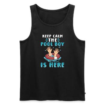 Schwimmer Scuba Diving Pool Boy Wassersport - Männer Premium Bio Tank Top - Schwarz - Vorne - AI Model Male 178 light (178cm)