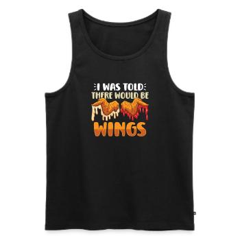 Chicken Wings Wing Hot Cooked Chicken Fast Food - Männer Premium Bio Tank Top - Schwarz - Vorne - AI Model Male 178 light (178cm)