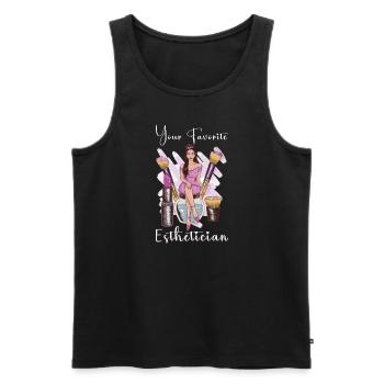 Beautician Esthetician Make Up Beauty-care Salon - Men's Premium Organic Tank Top - black - Front - AI Model Male 178 light (178cm)
