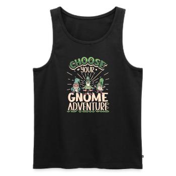 Garden Gnomes Gnome Lover Funny Gnome Gardening - Men's Premium Organic Tank Top - black - Front - Michal (187cm)