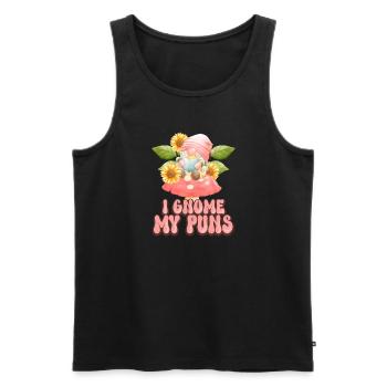 Garden Gnomes Gnome Lover Funny Gnome Gardening - Men's Premium Organic Tank Top - black - Front - Michal (187cm)